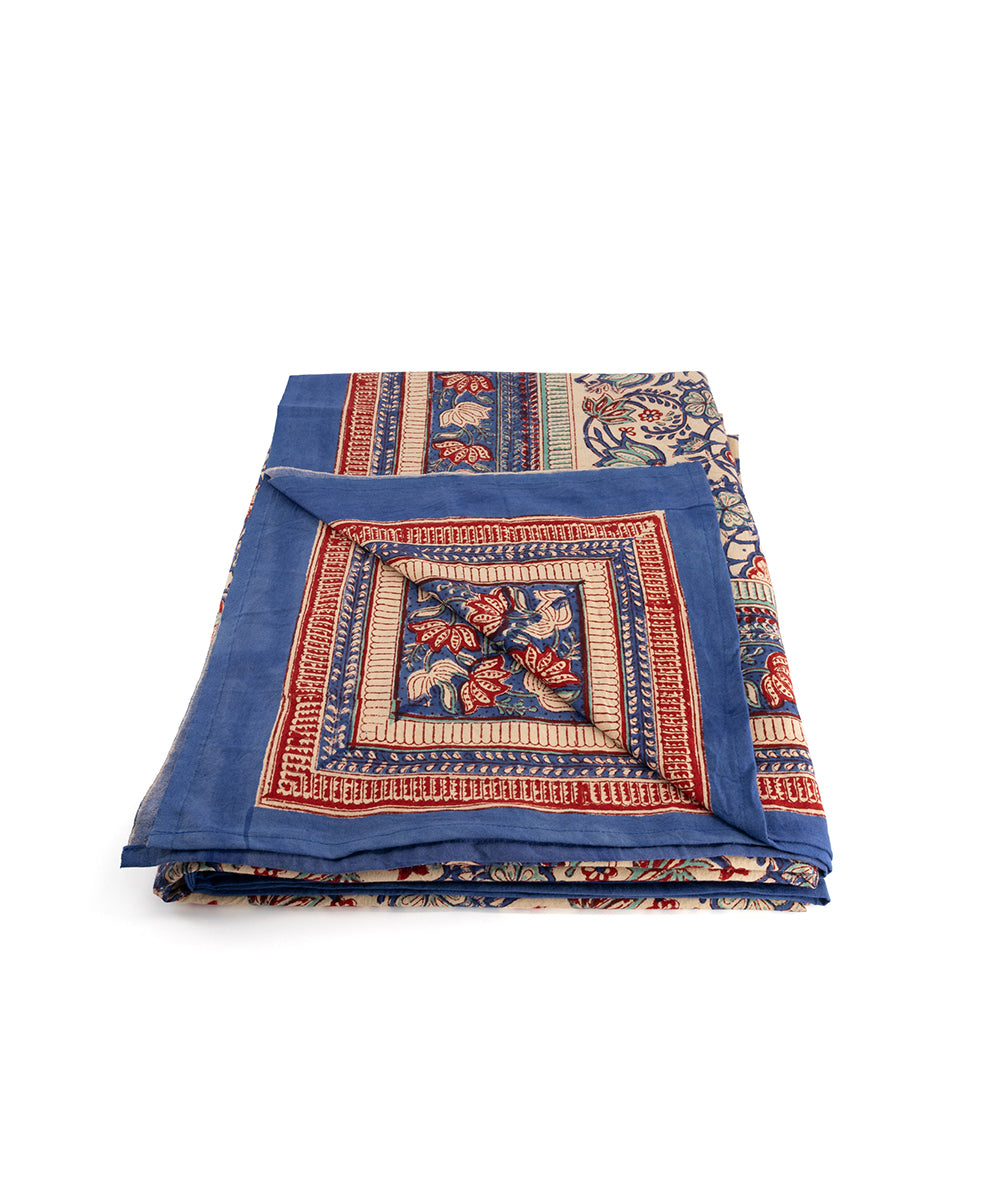 Jeté de coton Bluebell Double avec tote bag