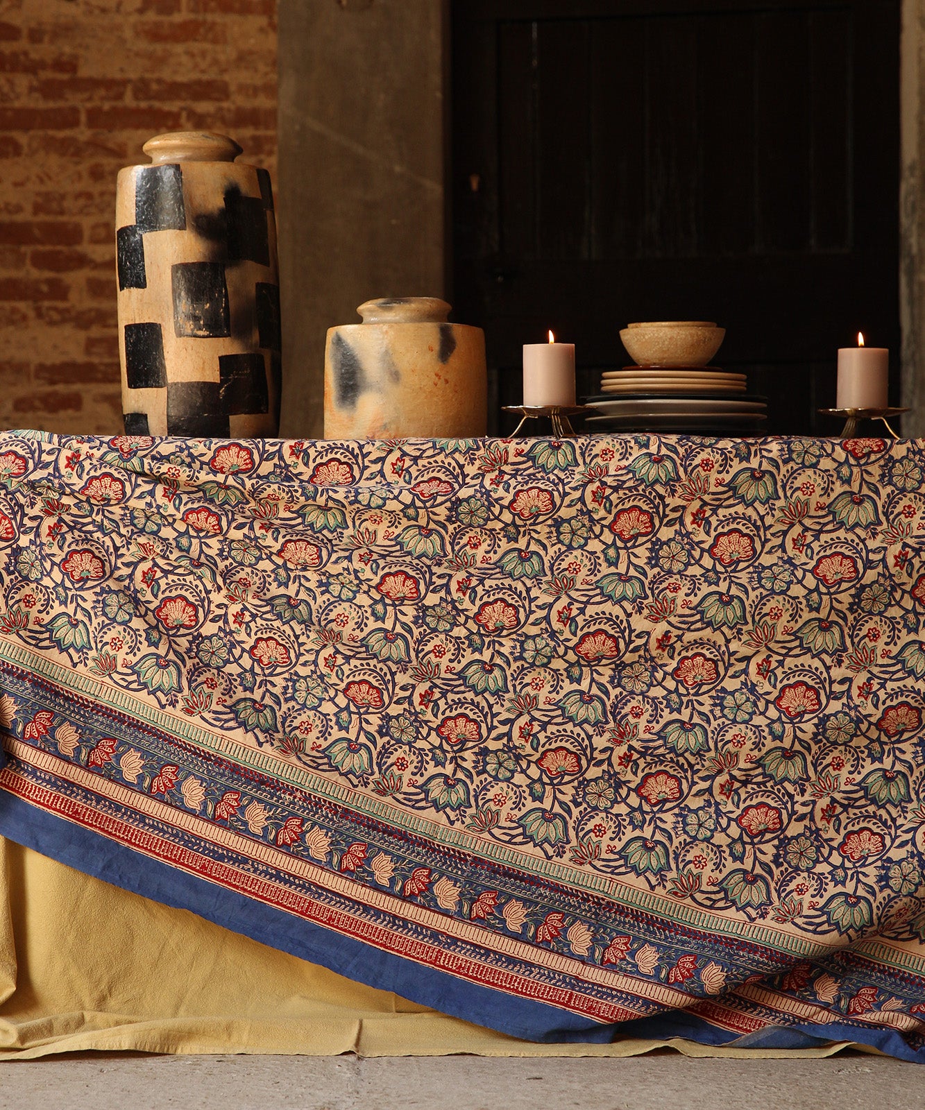 Bluebell Double Cotton Throw with Tote Bag