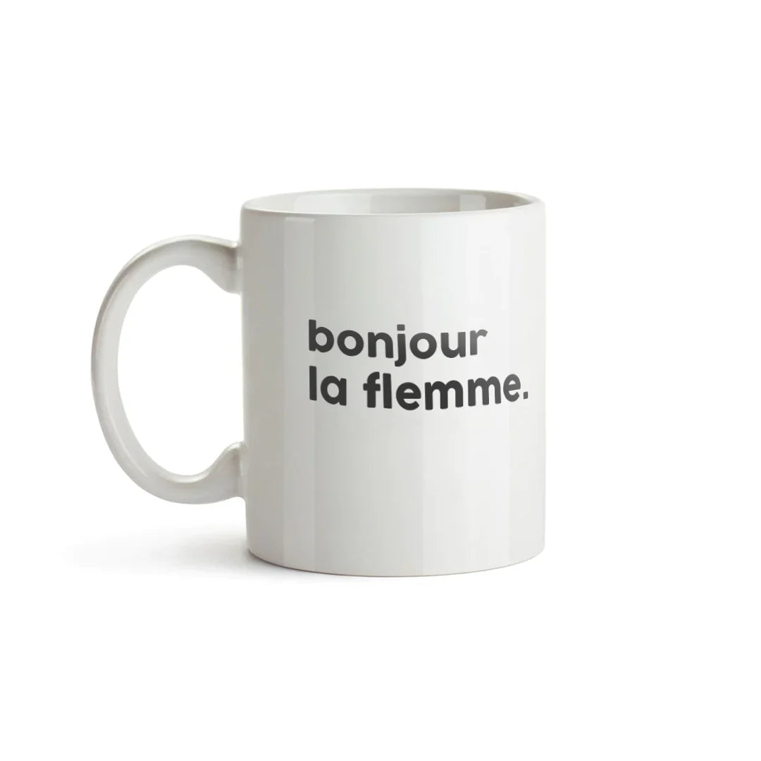 Tasse Bonjour la Flemme