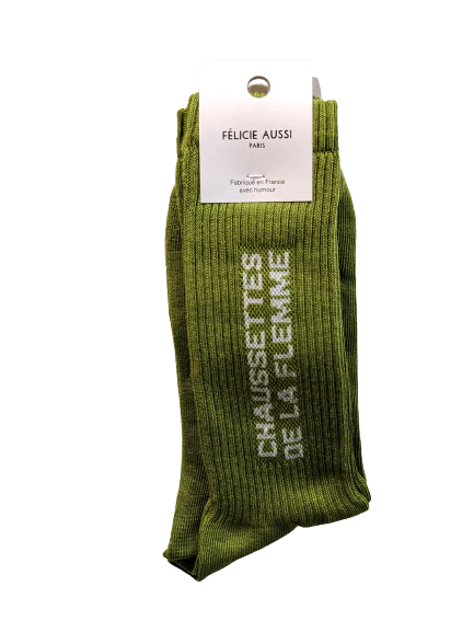 Chaussettes De La Flemme à paillettes, bambou 40/45