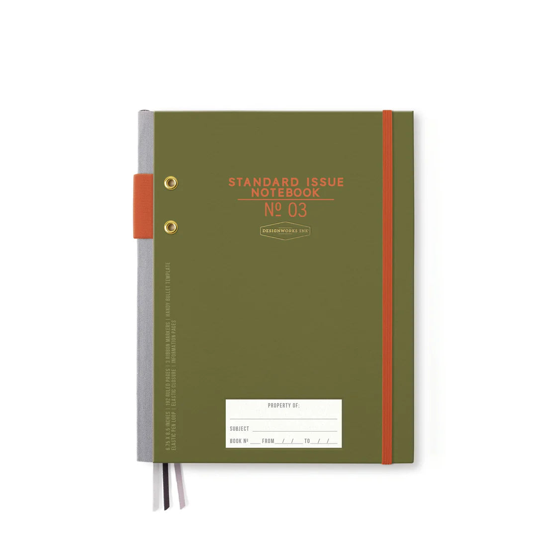 Bloc-notes planning Standard Issue vert et chili