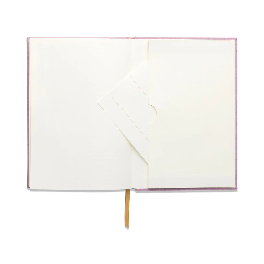 Journal relié en suédine Lilas