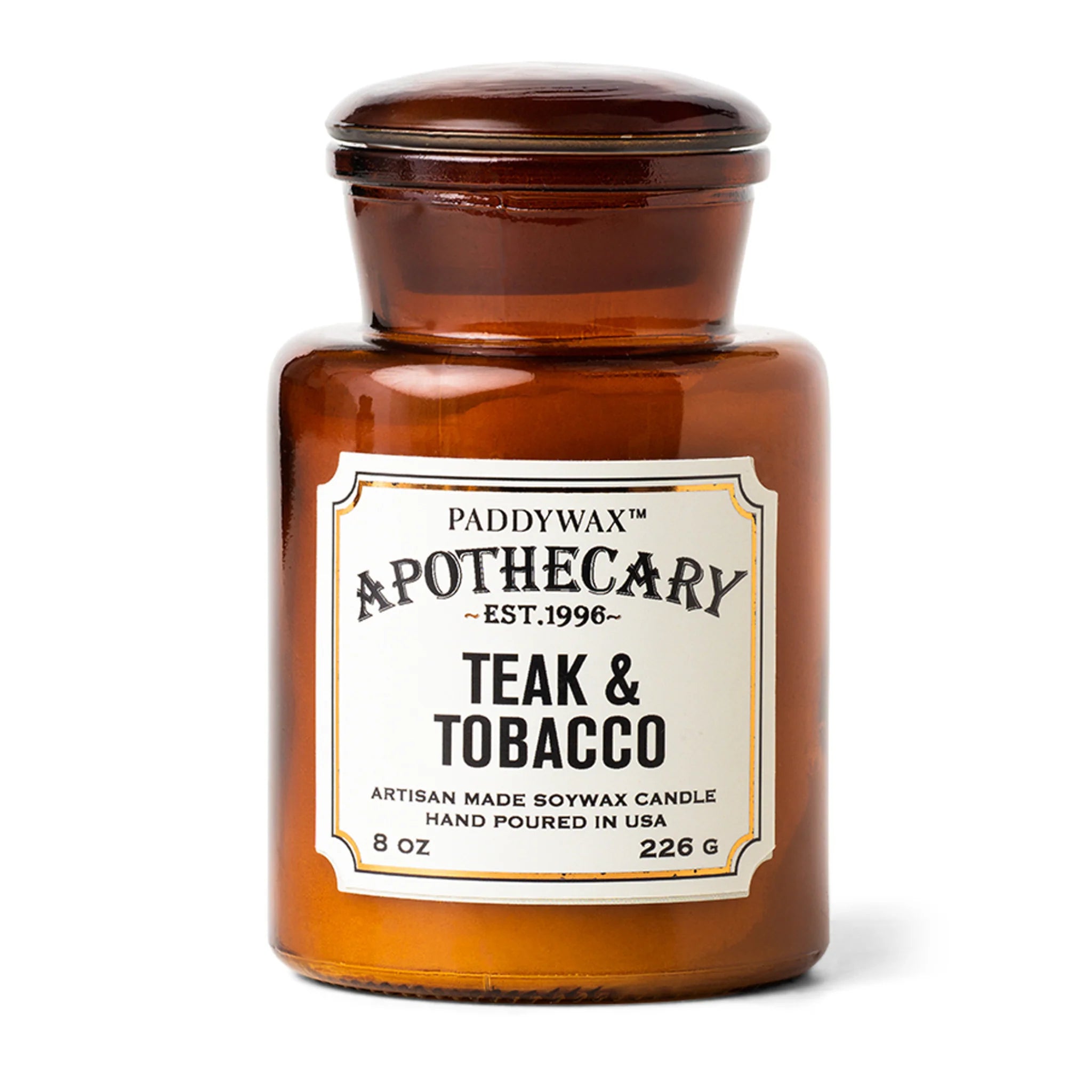 Bougie Apothecary 226 g teck et tabac