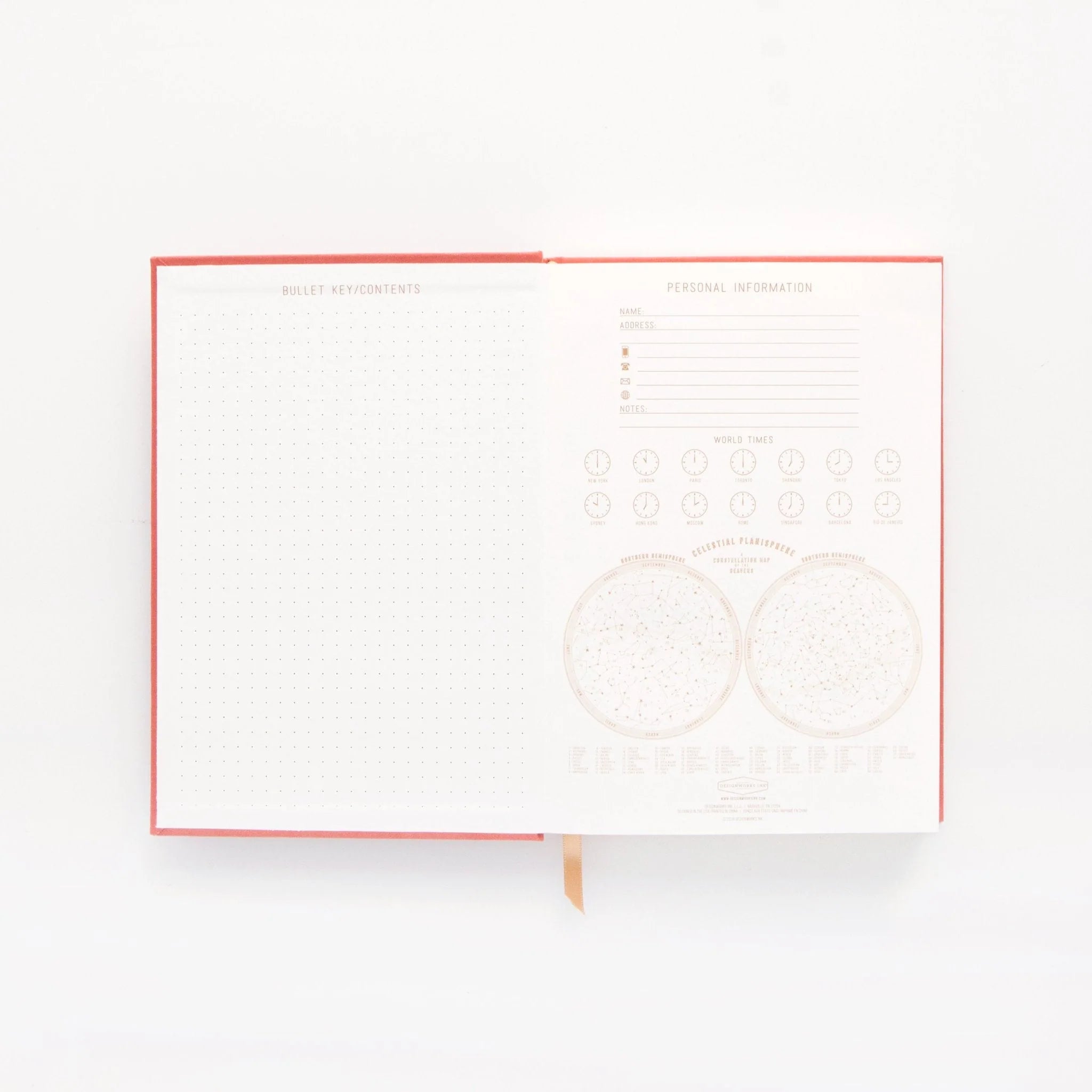 Journal relié en suédine Radiant Rays, terracotta