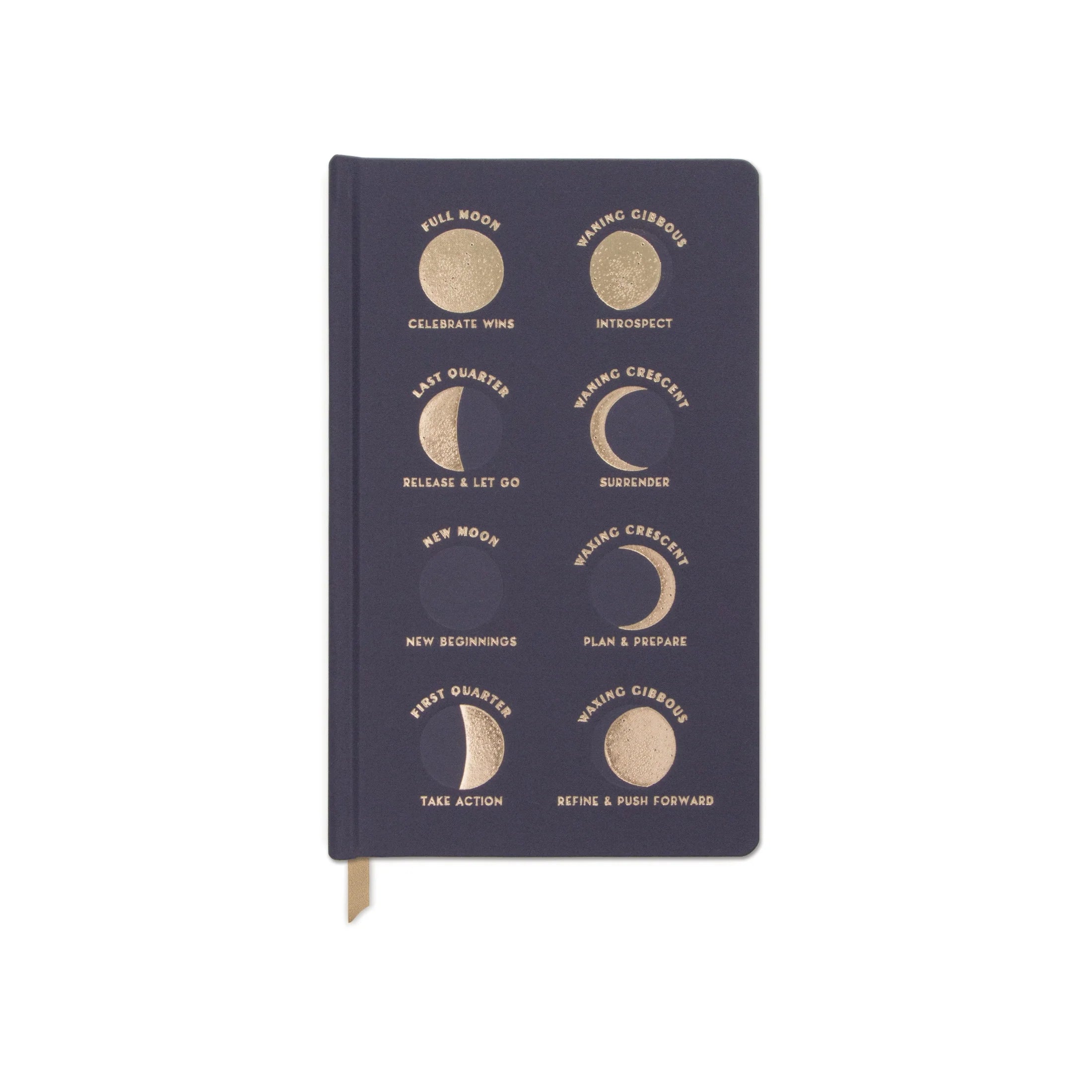 Journal relié Phases de la lune, bleu marine