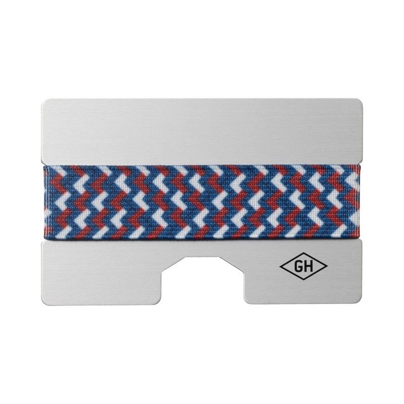 Porte-cartes en métal argenté