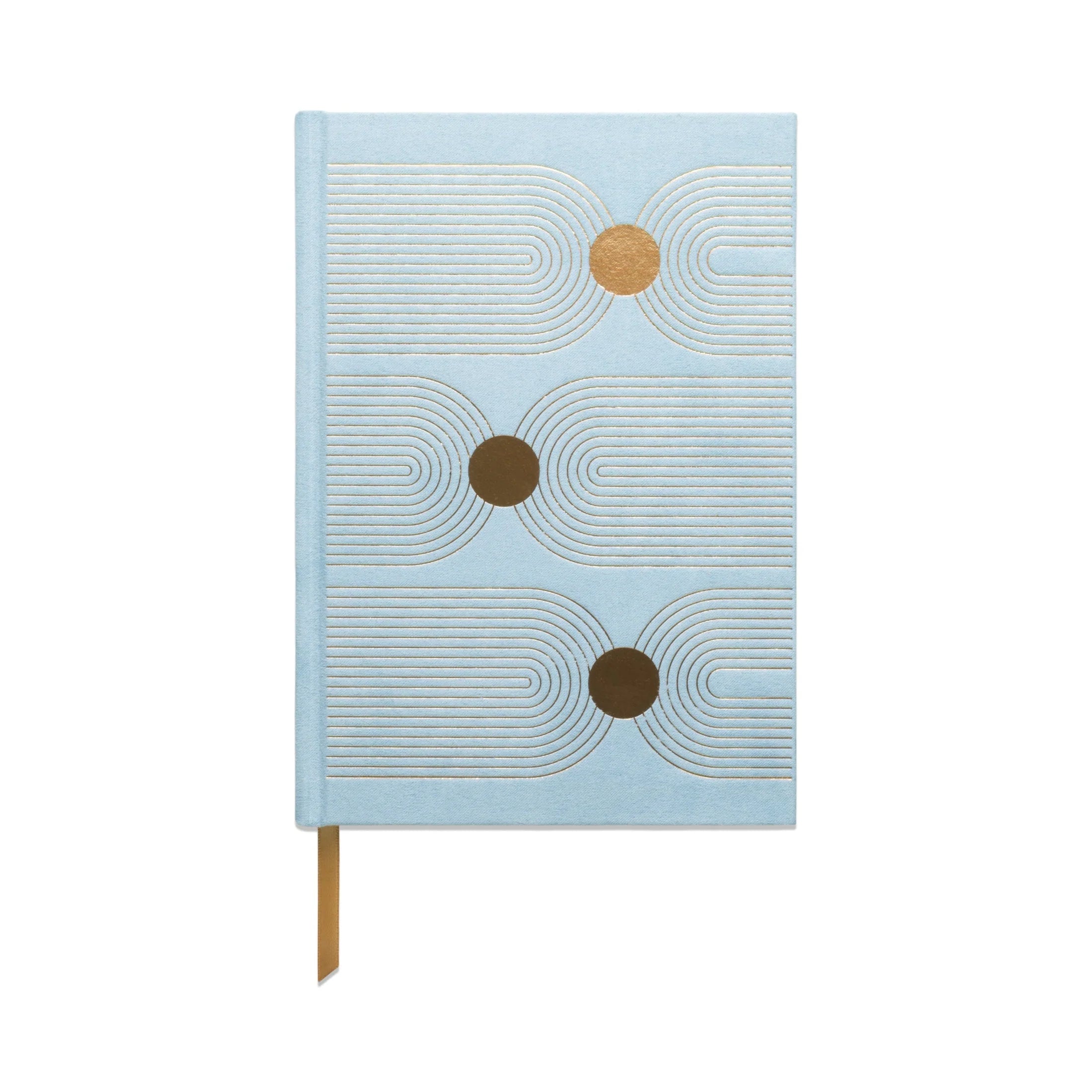 Journal relié en suédine Arch Dot, bleu