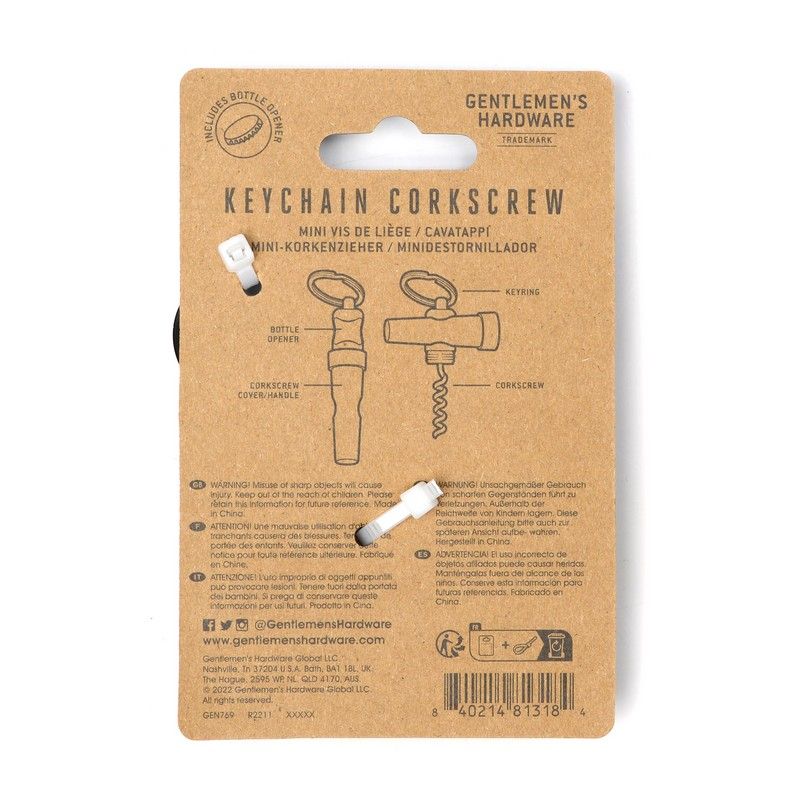 Porte-clés tire-bouchon