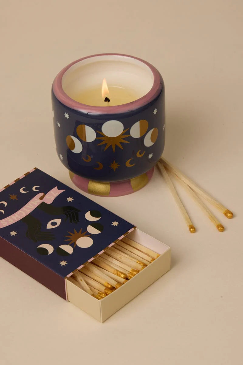 Bougie Phases de la lune Jasmine et Rose