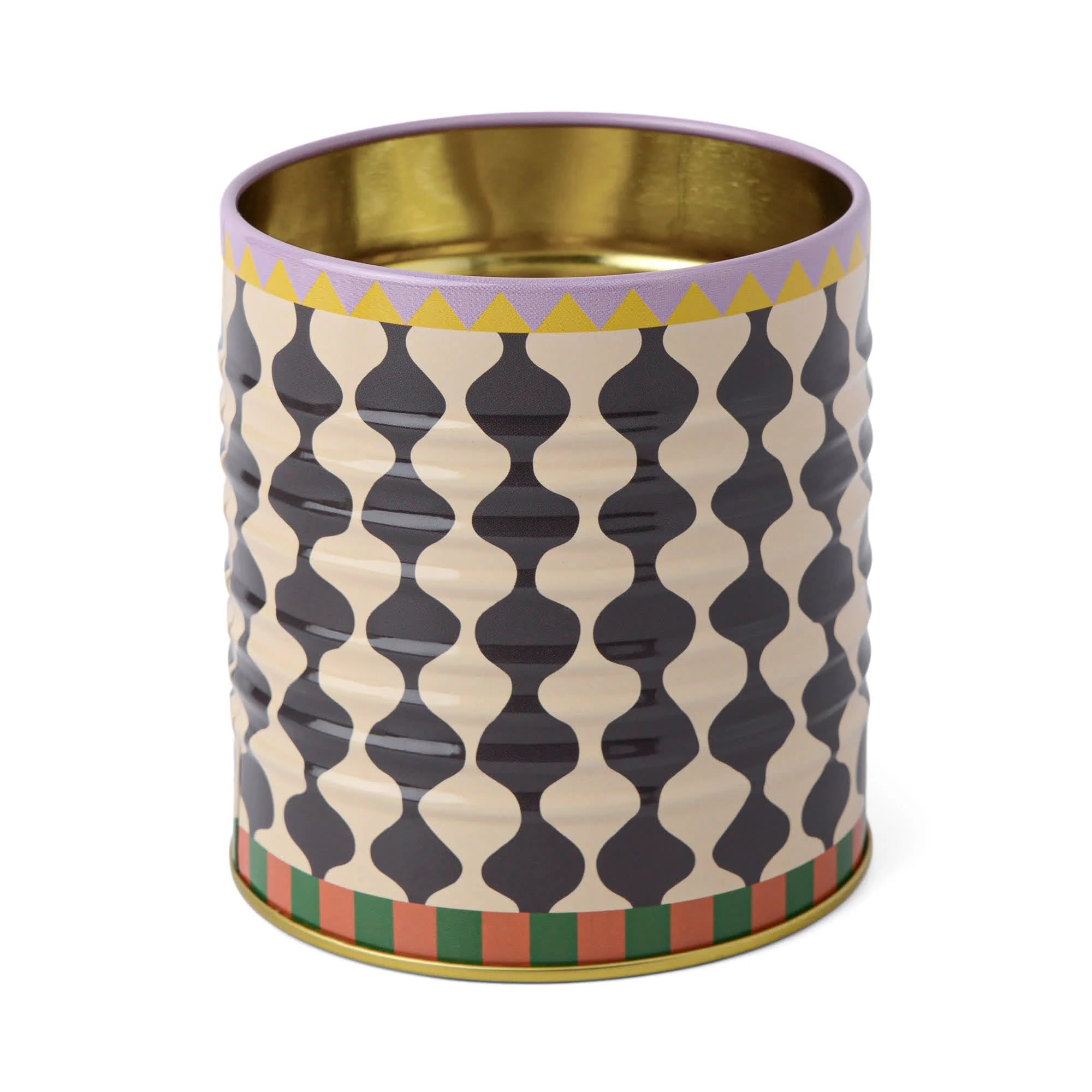 Pot de rangement Adopo Wavy noir et blanc