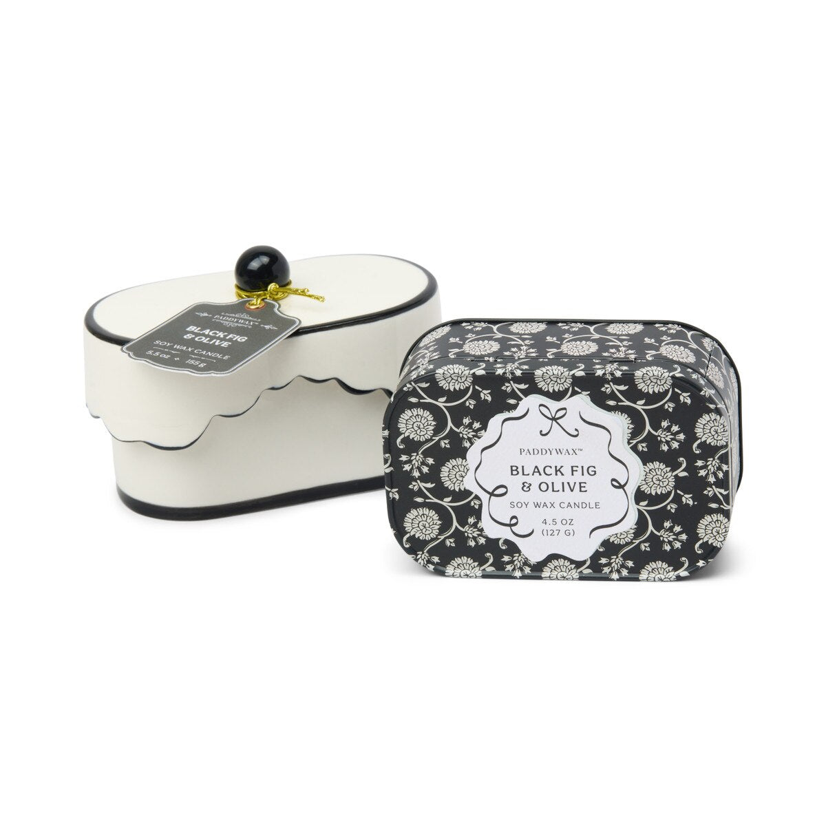 Bougie Chérie en céramique Figue noire & olive, noir 155g