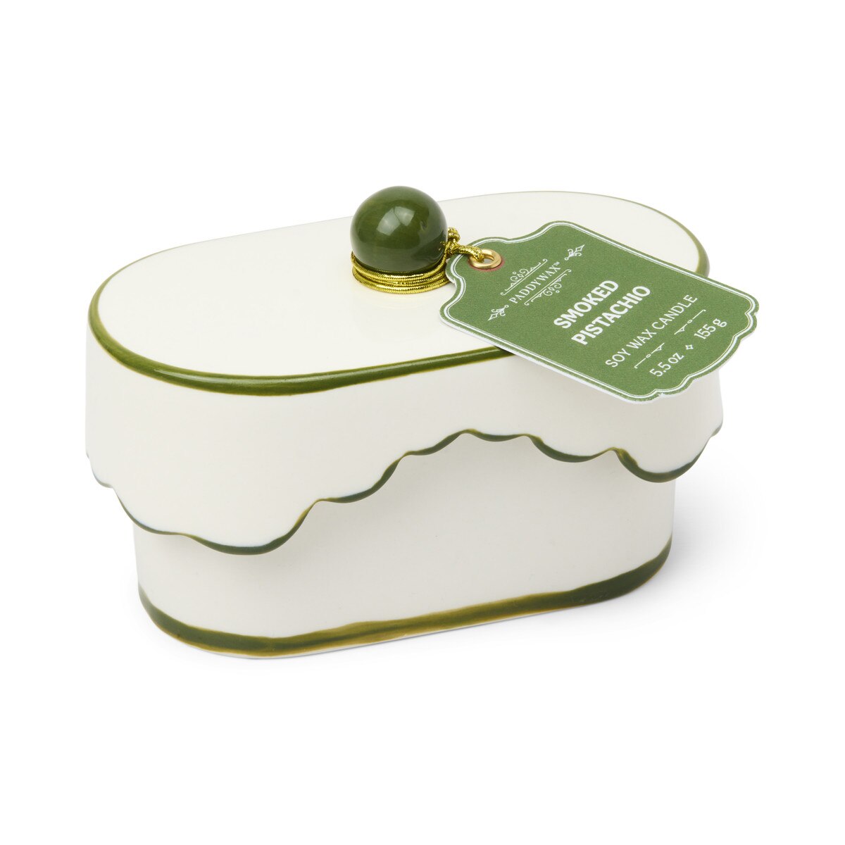 Bougie Chérie en céramique Pistache fumée, vert 155g — vue 3
