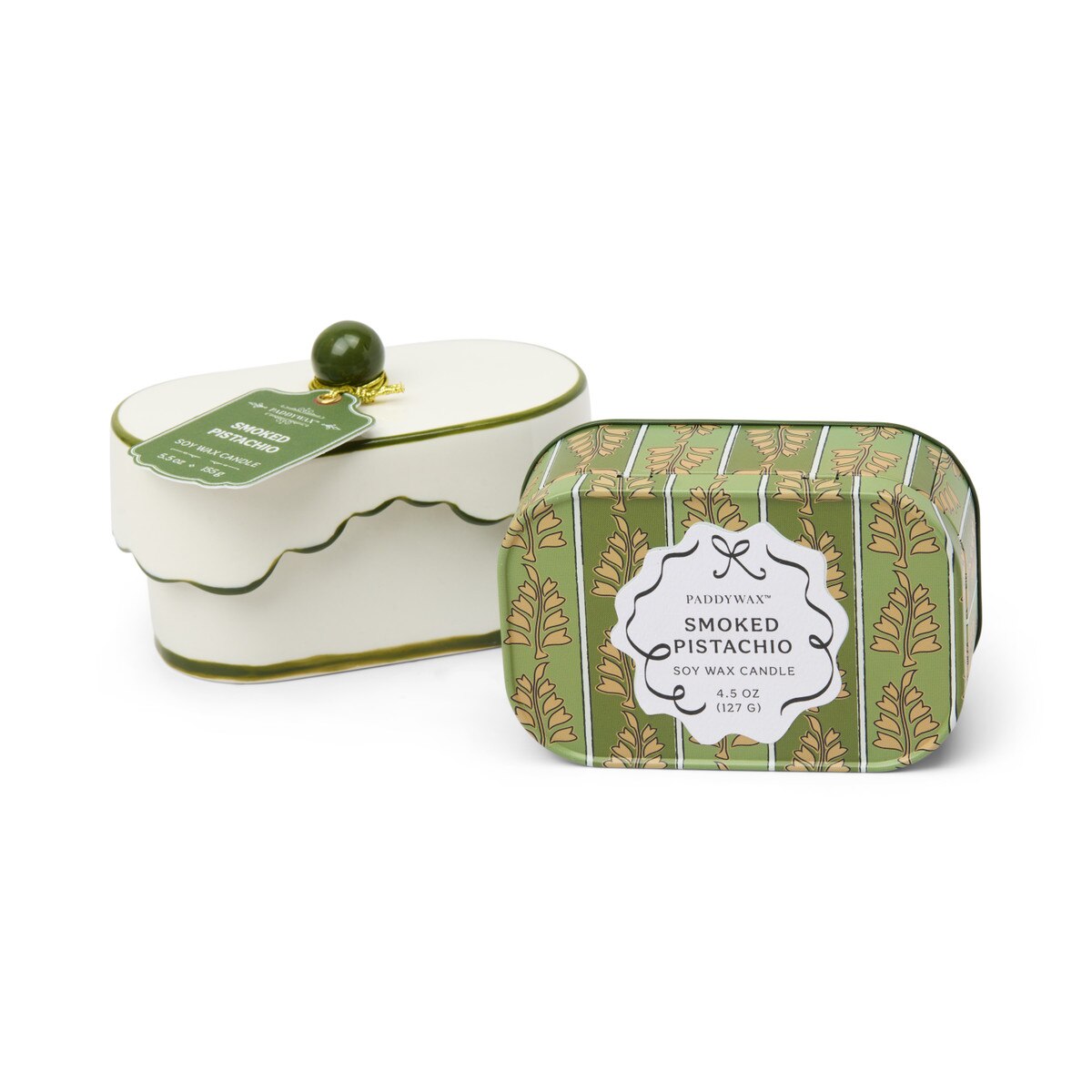 Bougie Chérie en céramique Pistache fumée, vert 155g — vue 2