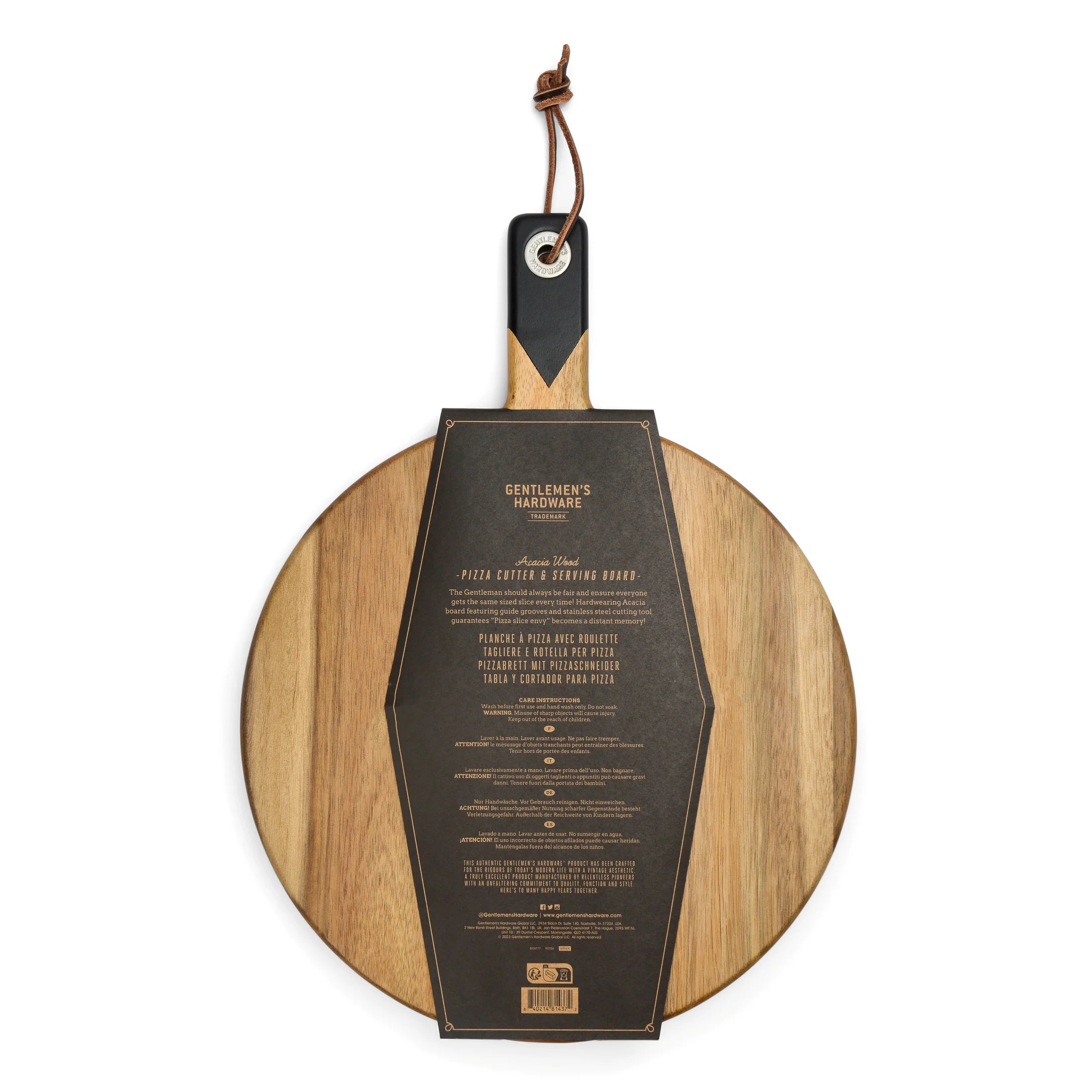 Planche à pizza avec roulette