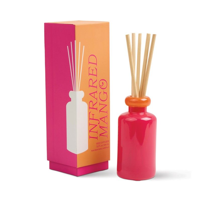 Infrared glass fragrance diffuser, Mango, orange &amp; bright pink, 94g