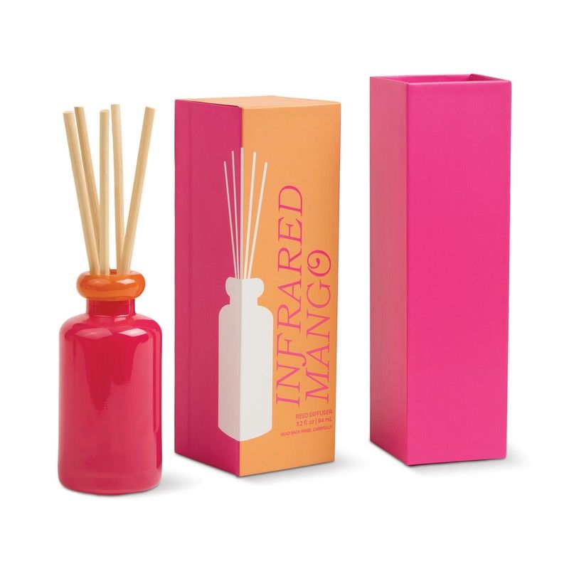 Infrared glass fragrance diffuser, Mango, orange &amp; bright pink, 94g
