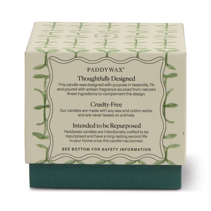 Tulip Verbena &amp; Lemongrass Glass Candle, Green and Dark Green, 155g