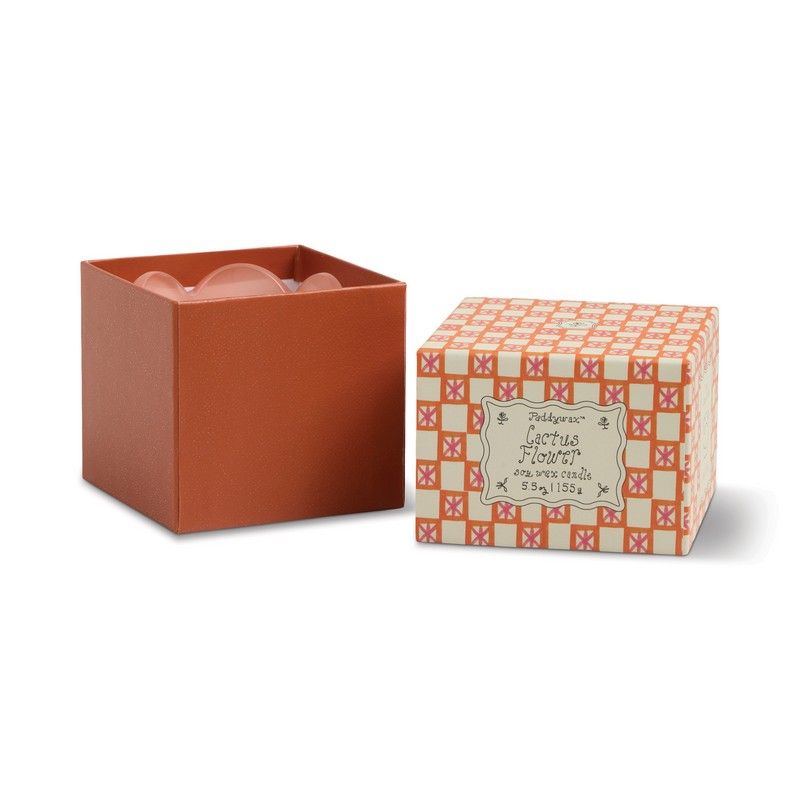 Bougie en verre Tulip Fleur de cactus, rose et orange brûlé, La Sélection Beluga