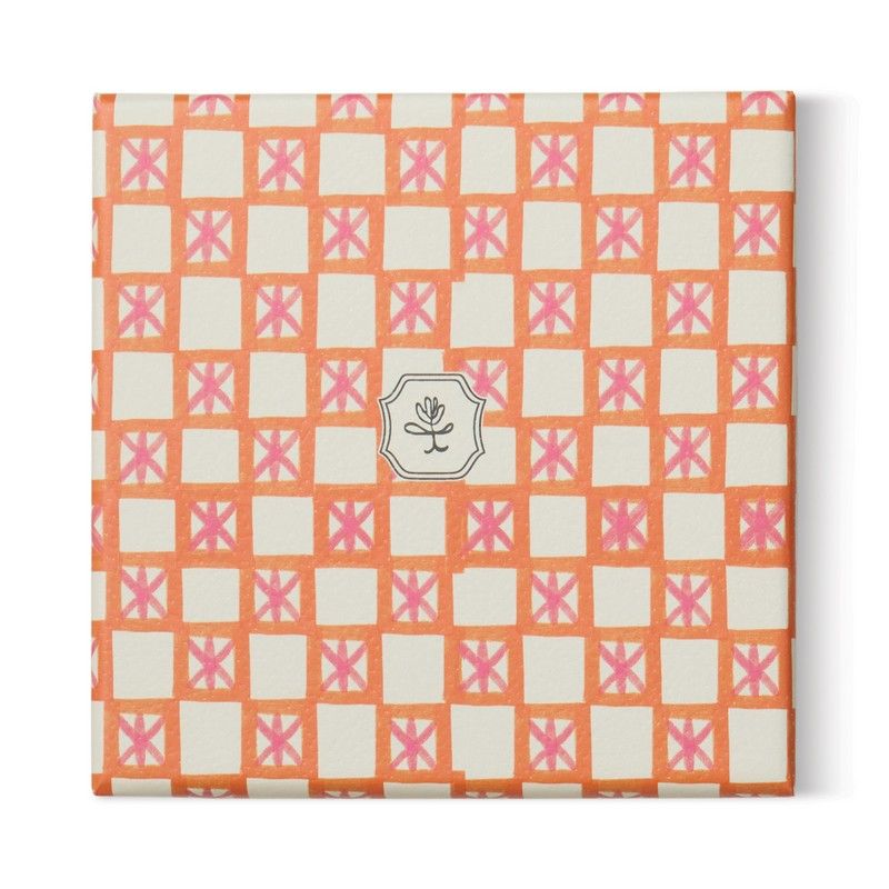 Bougie en verre Tulip Fleur de cactus, rose et orange brûlé, La Sélection Beluga