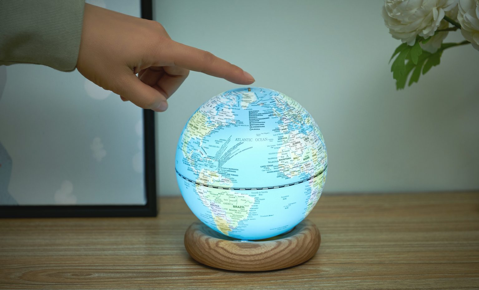 Mini globe Atlas lumineux