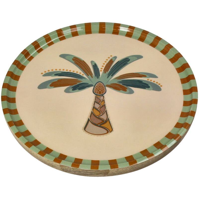 product images - Kersten - KER-KAL-6561 - Assiette Palmier bois manguier 1