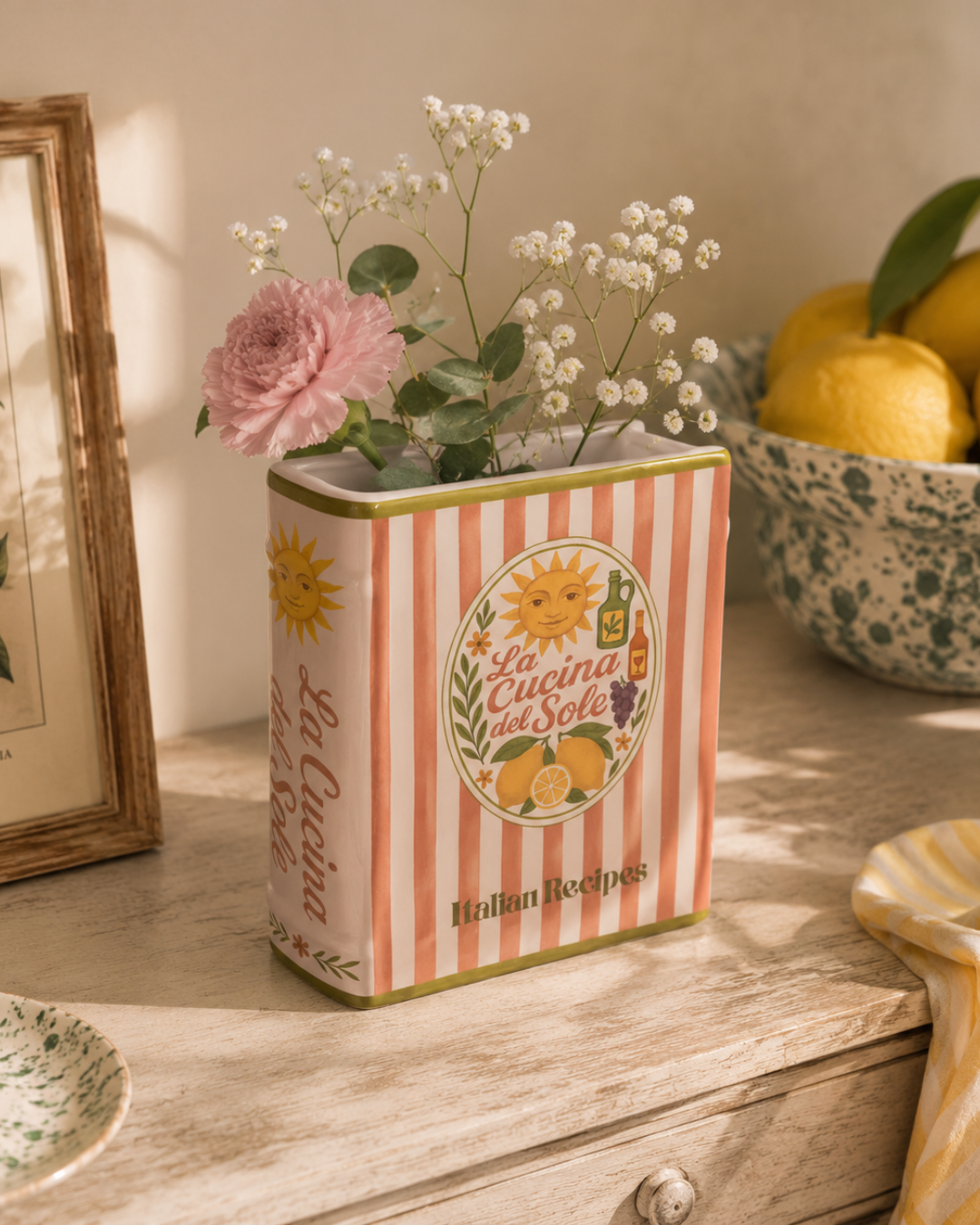 Vase Livre La Cucina en dolomite pêche