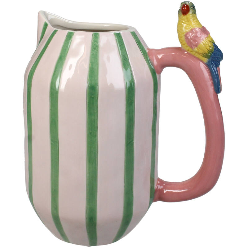 Vase oiseau pichet Perroquet en grès