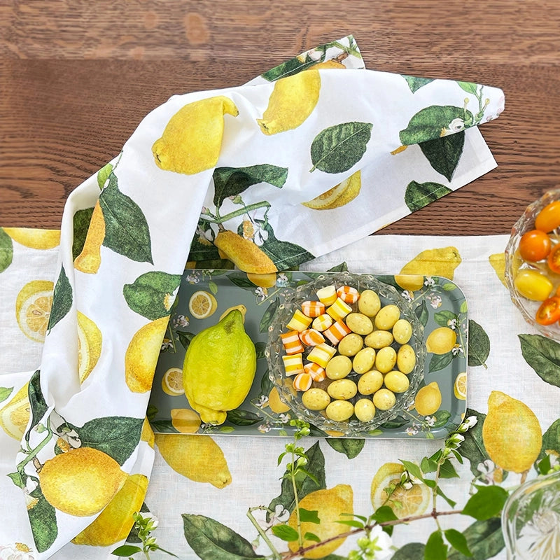 Plateau de service aux citrons