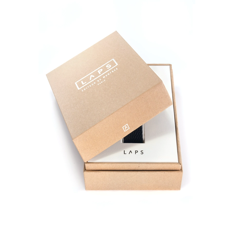 Montre femme Laps Prima Paon or avec bracelet cuir camel