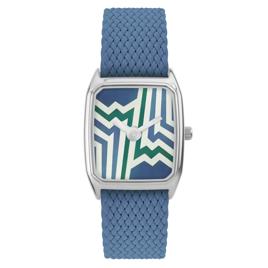 Montre Laps Signature Swell avec bracelet perlon bleu de paname