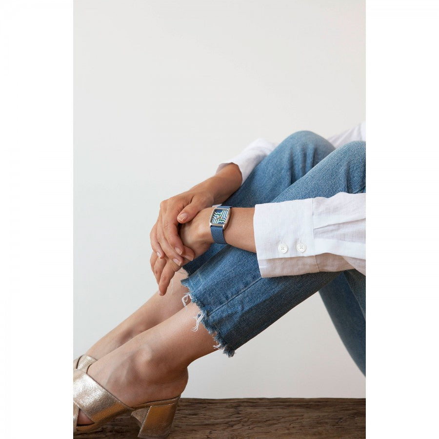 Montre Laps Signature Swell avec bracelet perlon bleu de paname