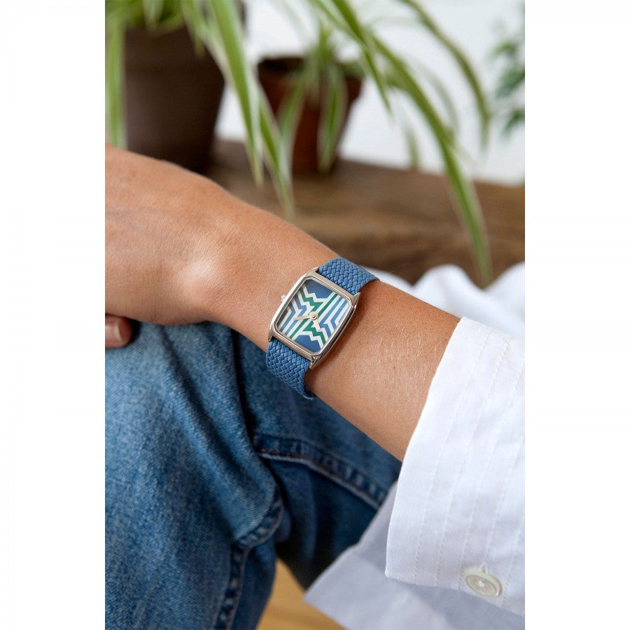 Montre Laps Signature Swell avec bracelet perlon bleu de paname