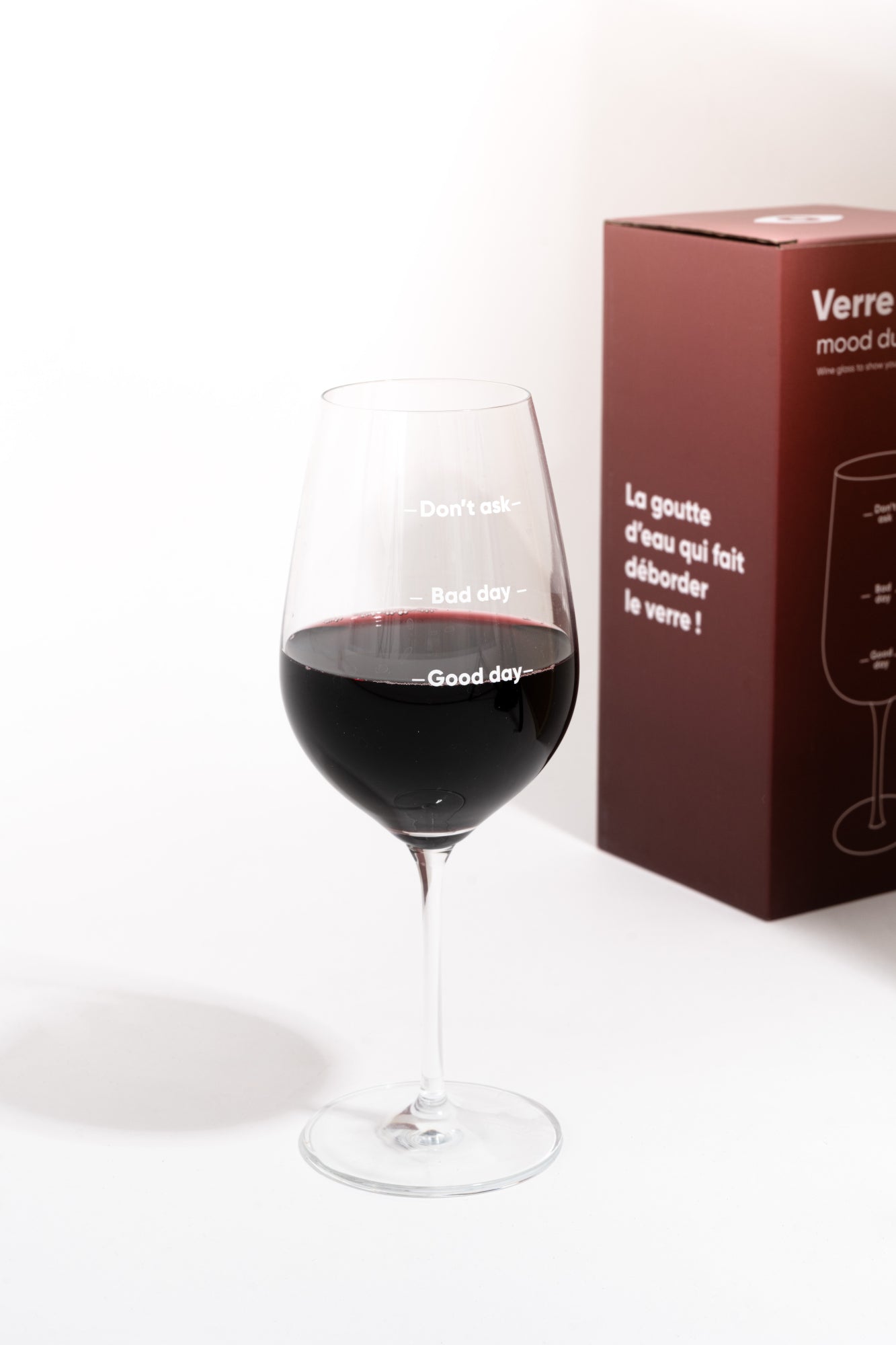 Verre à vin pour montrer son humeur