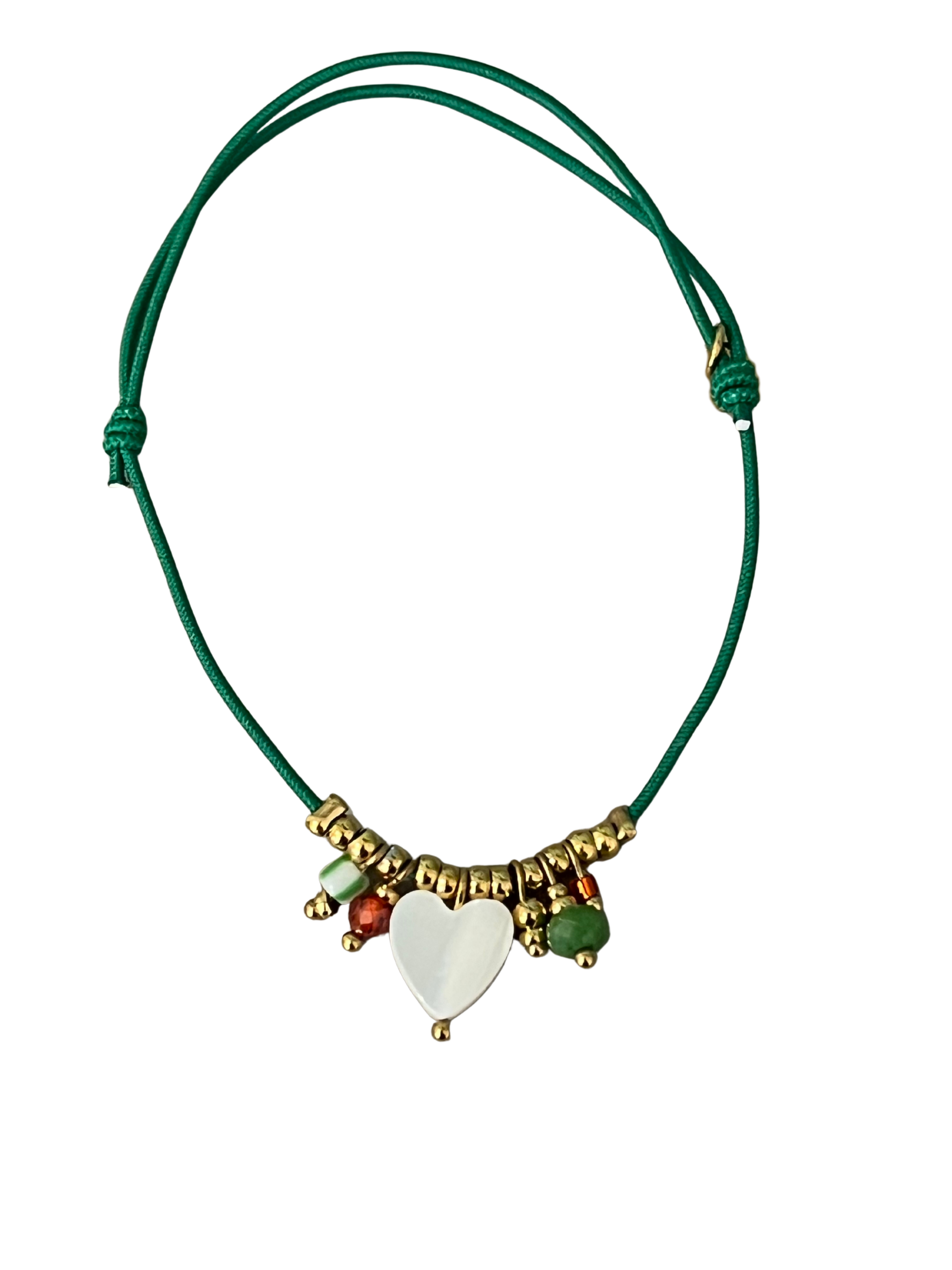 Bracelet élastique Coeur nacré