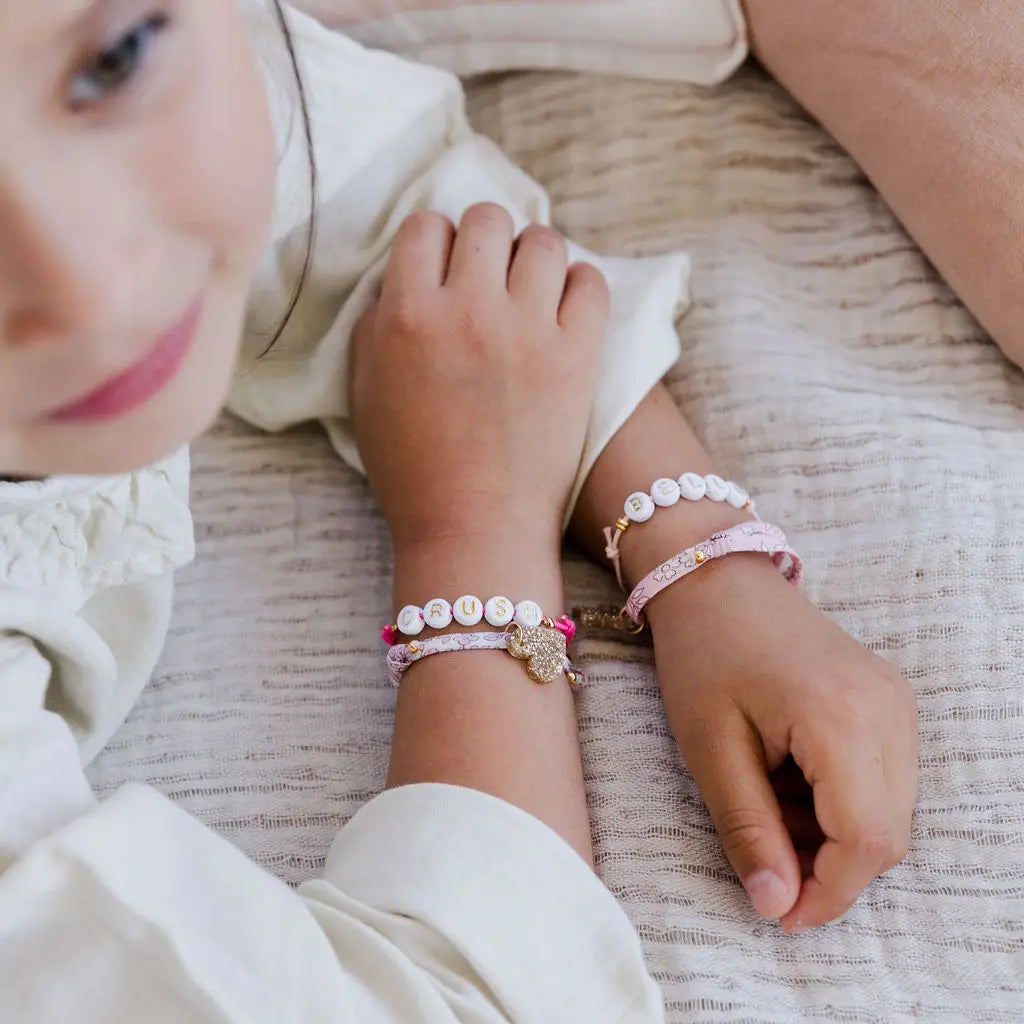 Bracelet cordon élastique, menthe