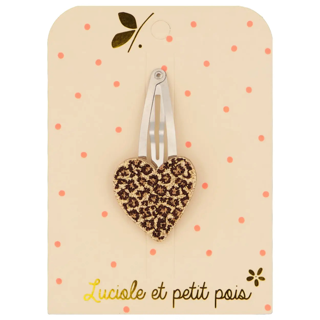 Barrette Coeur Léopard