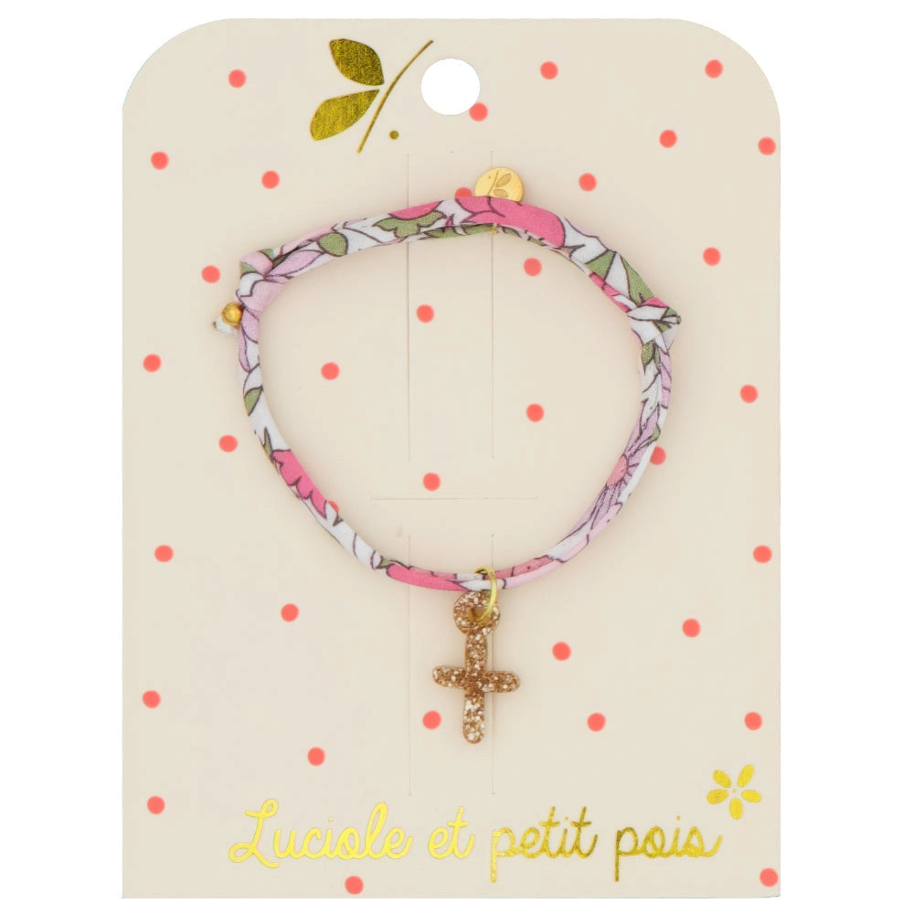 Bracelet Liberty Poppy and Daisy Rose scintillant