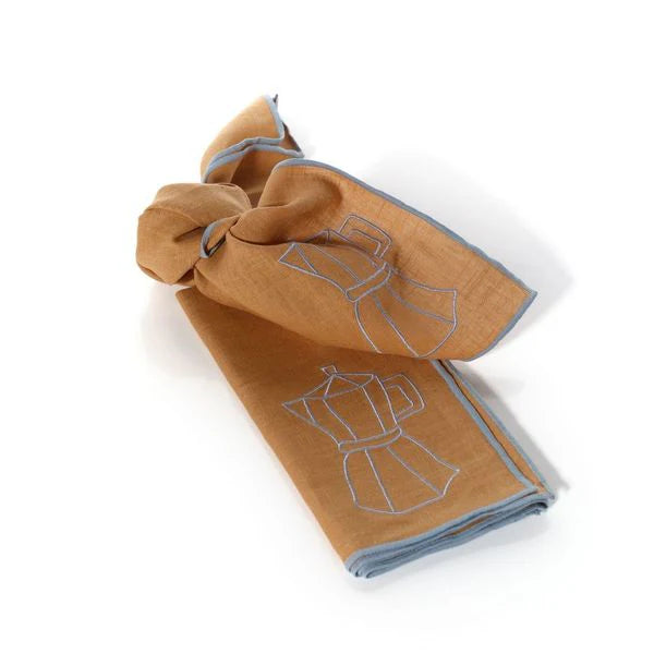 Set of 2 linen blend napkins “Moka”