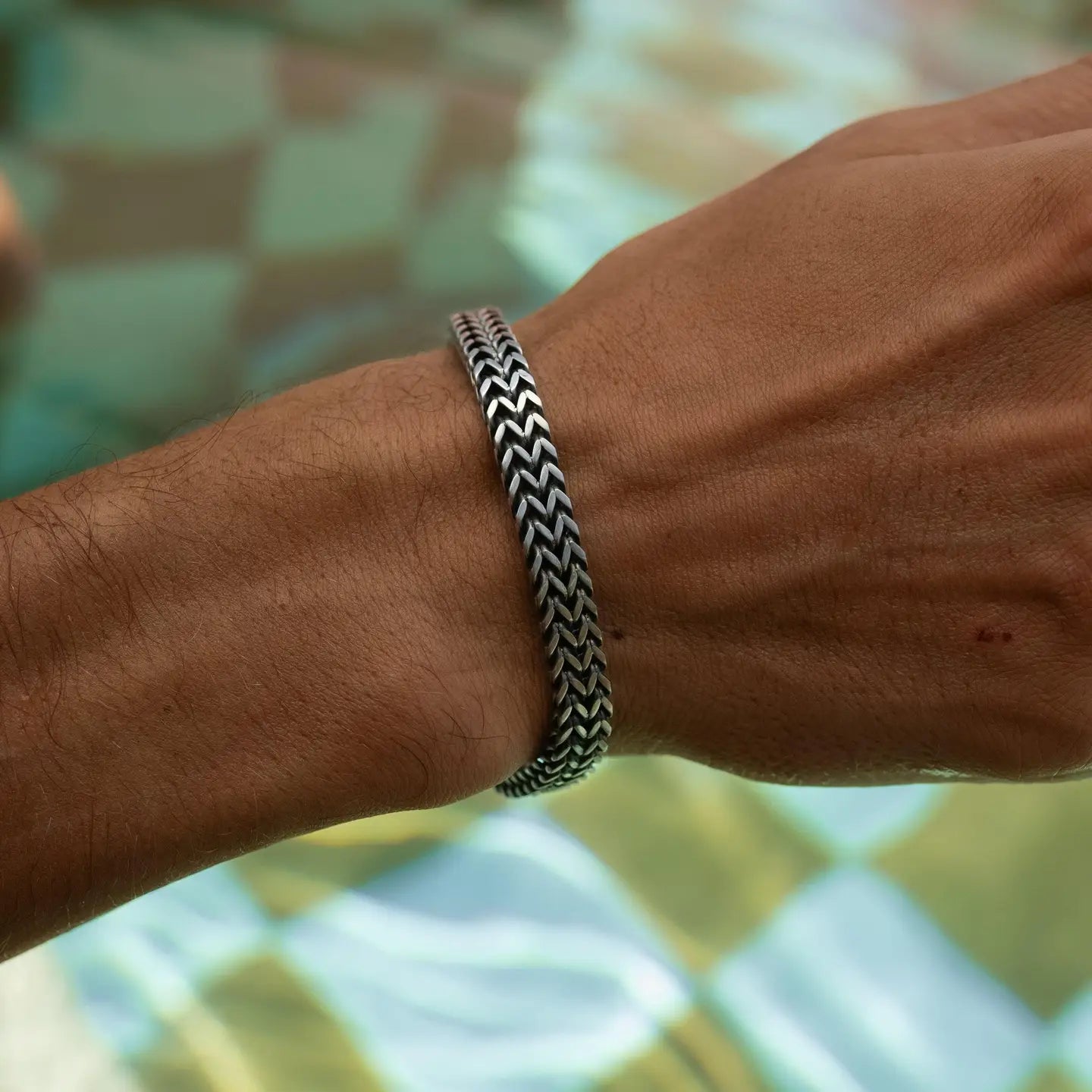Heavy Silver Stainless Steel Bracelet