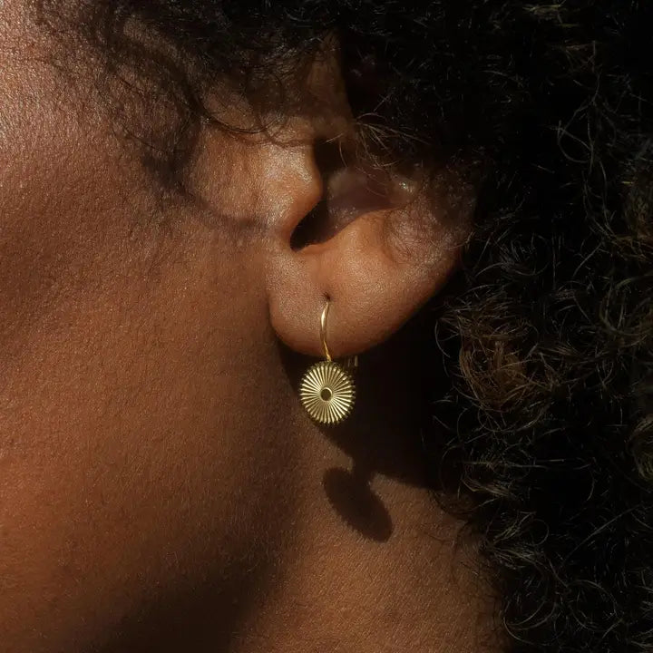 SUN Gold Plated Earrings