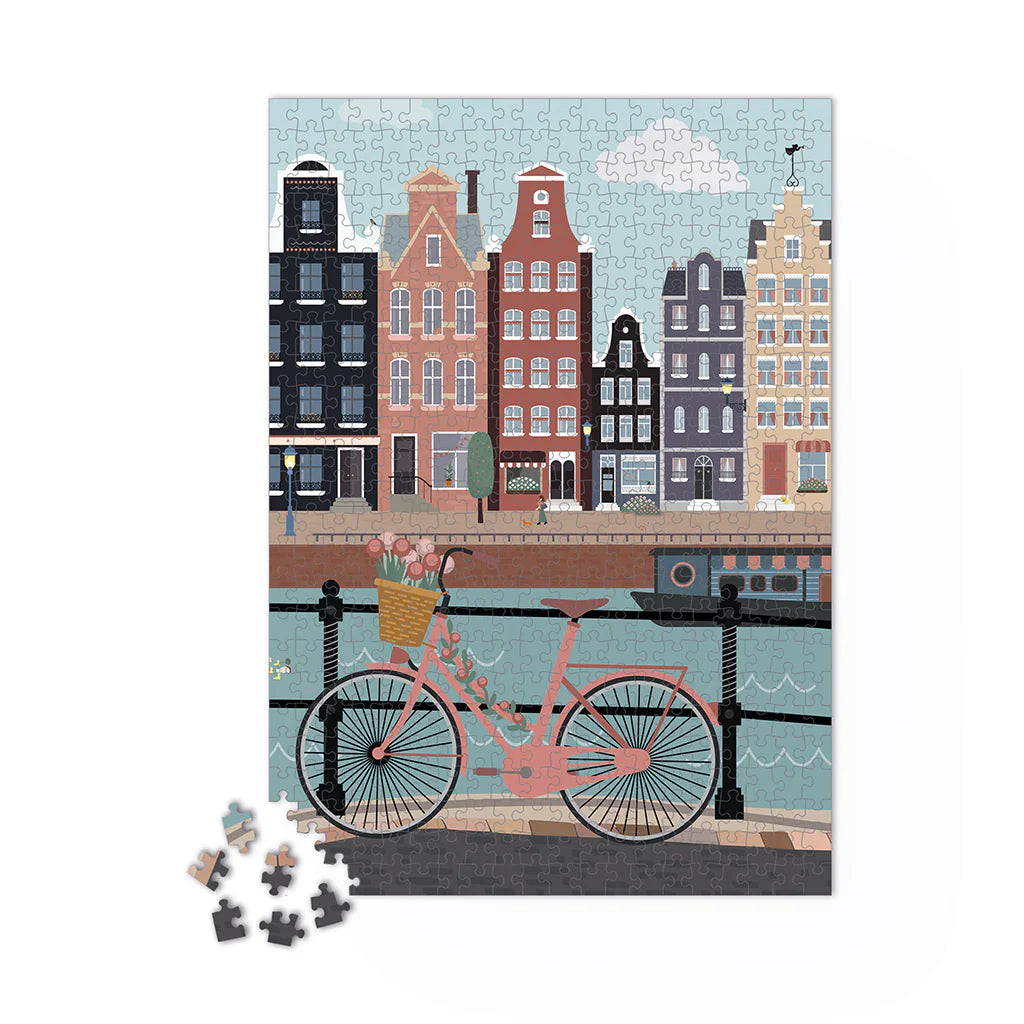 Puzzle 1000 pcs Pédalons au fil de l'eau