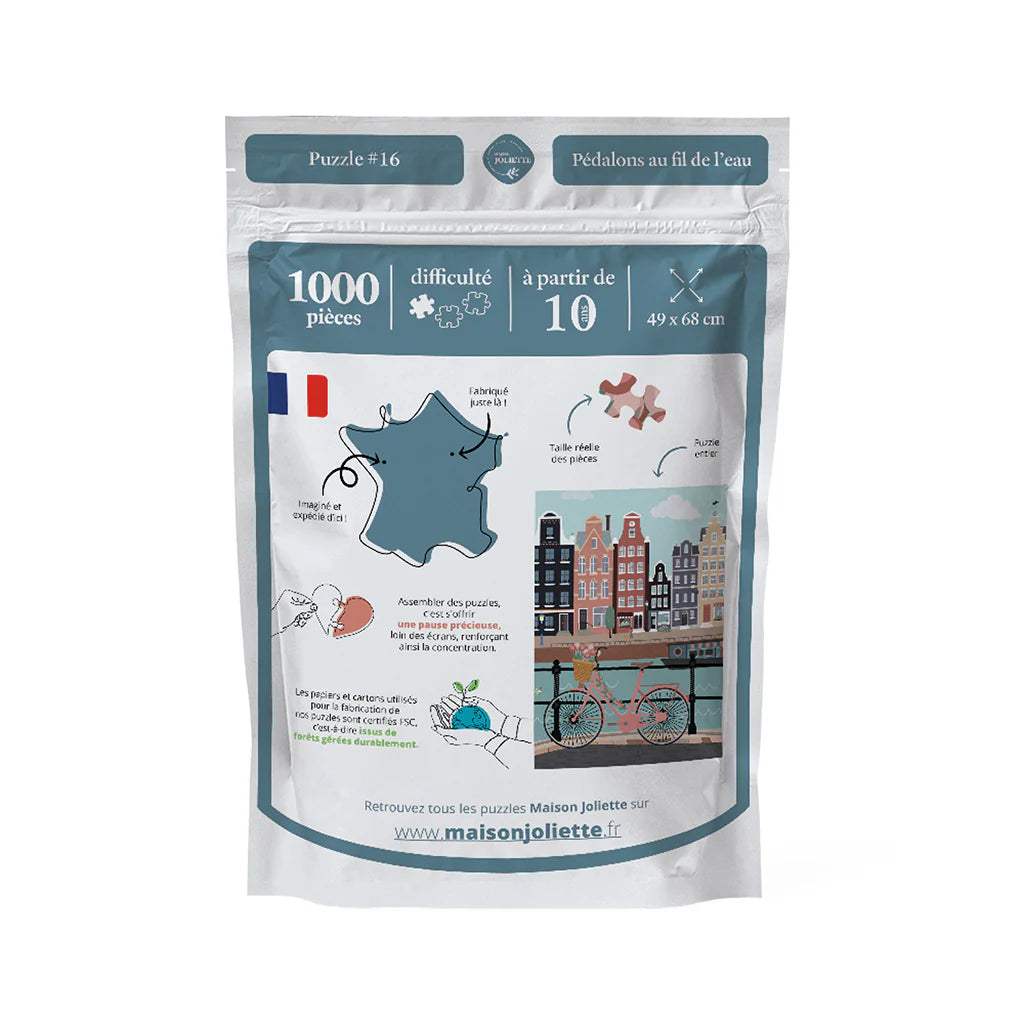 Puzzle 1000 pcs Pédalons au fil de l'eau
