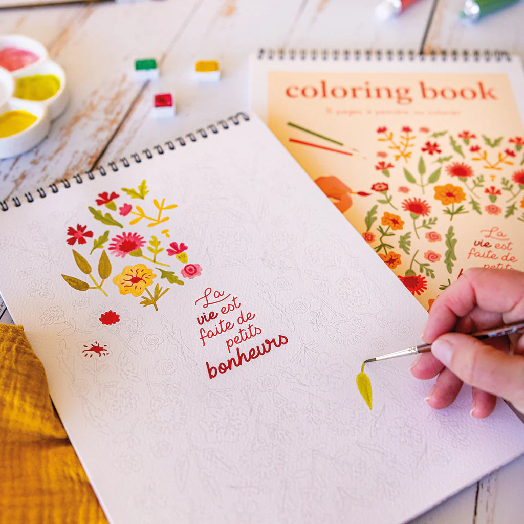 Carnet de coloriage A4 Petits bonheurs