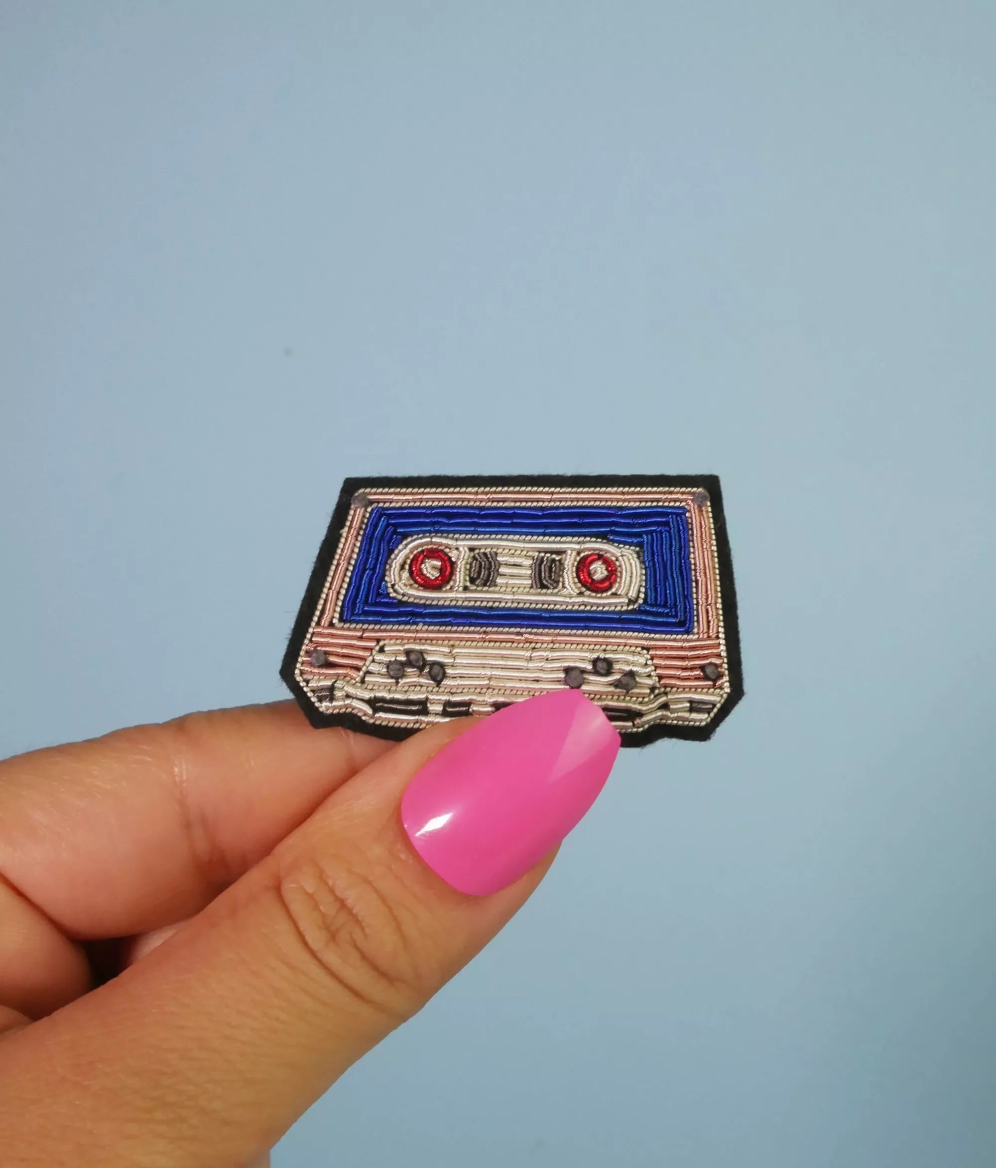 Broche Cassette retro vintage