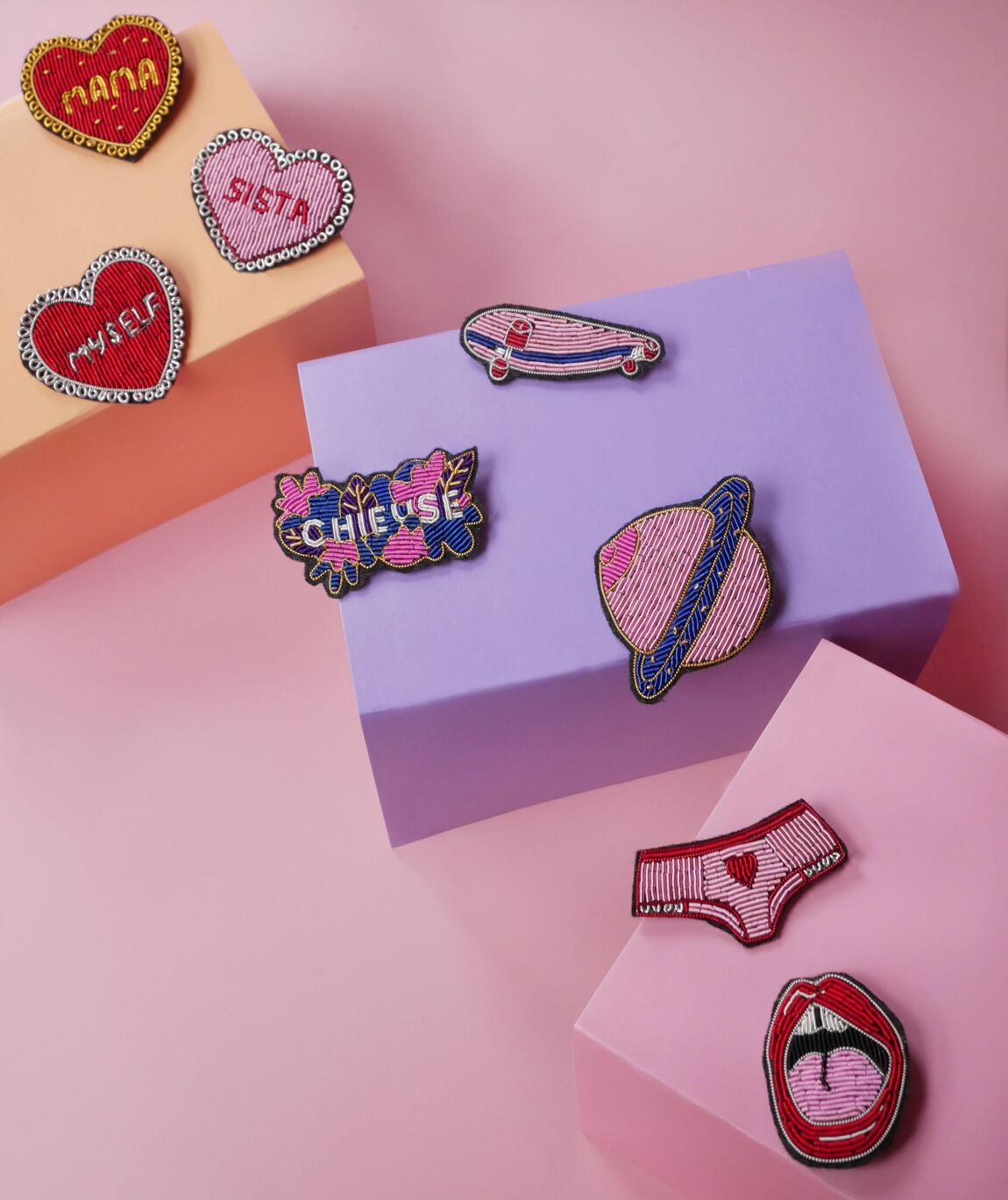 Broche Ex voto pink