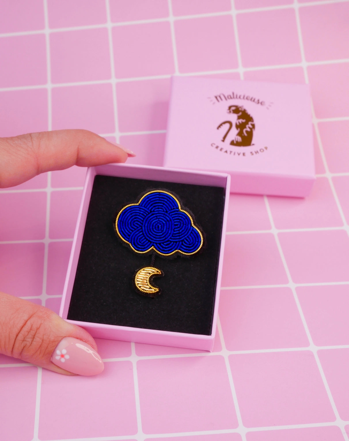 Broche Nuage & Lune