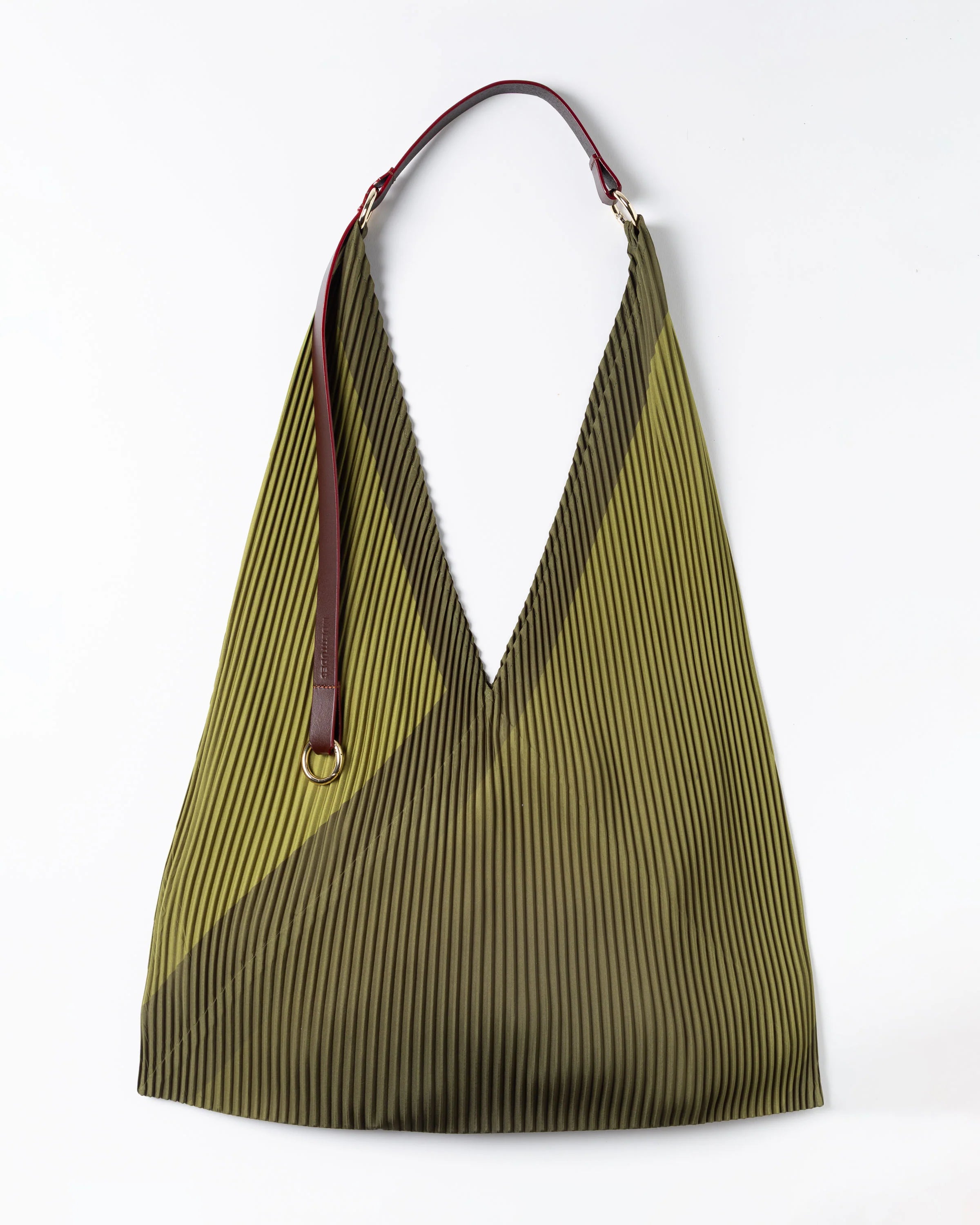 Audrey Pleated Y Bag with Leather Strap