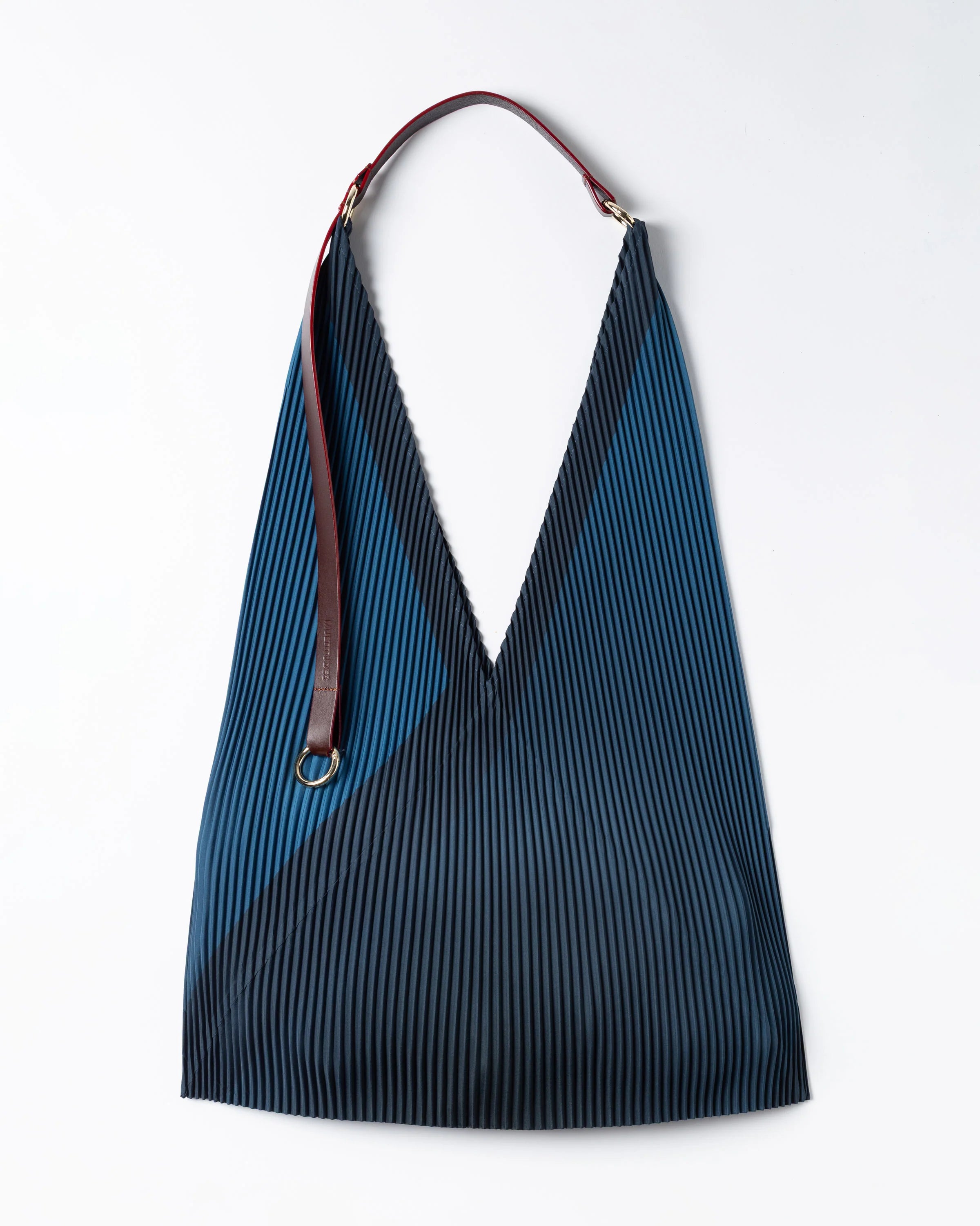 Charlize Pleated Y Bag with Leather Strap