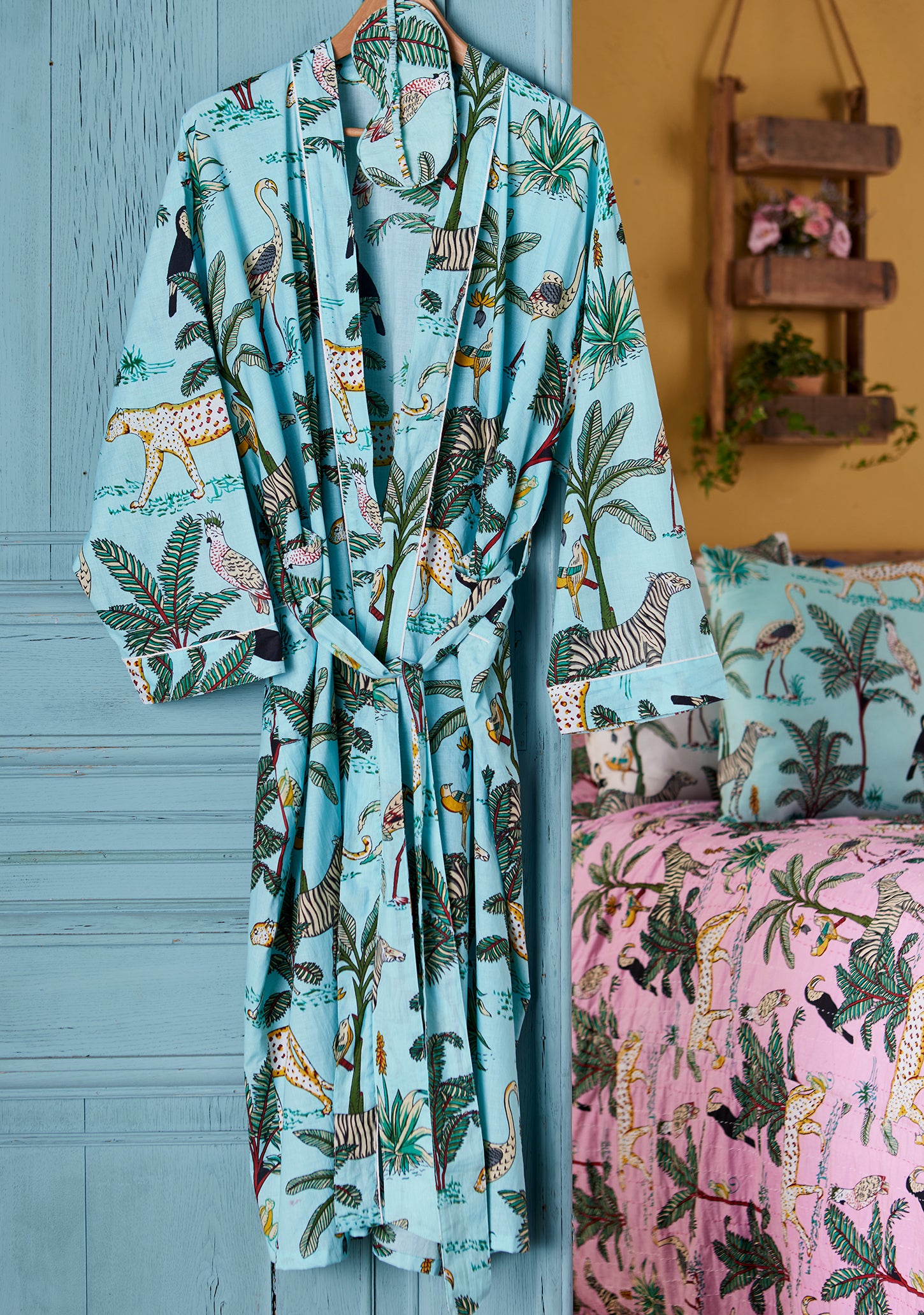 Kimono Jungle, bleu
