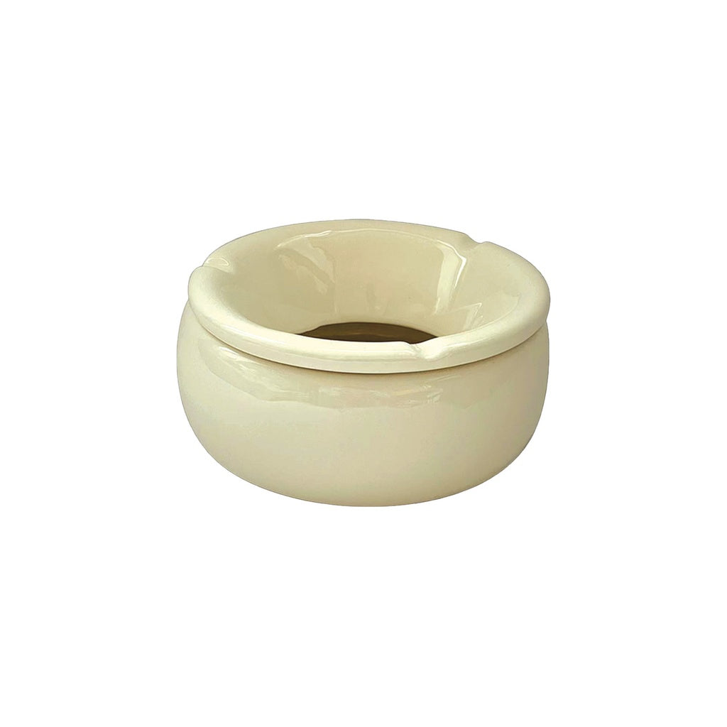 Ceramic ashtray off-white 7 cm